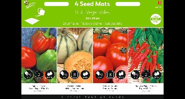 Buzzy® Zaadmatjes Fruitgroente - 4 matjes