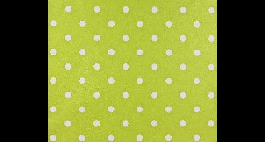 Dutch Wallcoverings Papierbehang stippen - groen/wit