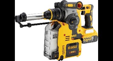 DeWalt 18V XR Brushless SDS + Combihamer met snelwisselboorhouder - 2x 5,0 Ah - met stofafzuigsysteem D25303DH in standaard koffer