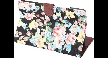 Shop4 - Geschikt voor Huawei MediaPad T3 8.0 Hoes - Book Cover Denim Rozen Zwart