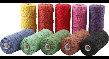Katoendraad, l: 320 m, sterke kleuren, Dunne kwaliteit 12/12, 10x250 gr
