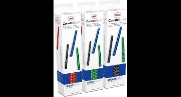 Bindrug GBC 10mm 21rings A4 zwart 25stuks