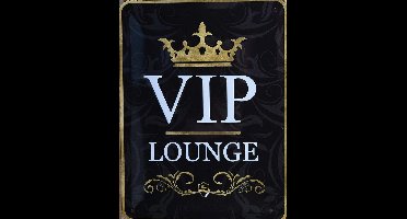 VIP Lounge - Metalen wandbord in reliëf - 20 x 15 cm