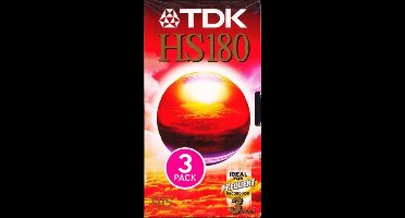 3-pack TDK E180HS vhs banden