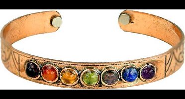 Yogi & Yogini Armband chakra's magnetisch koper