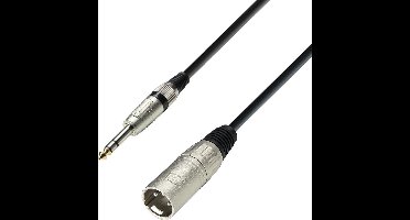 adam hall K3 BMV 0300 3m 6.35mm XLR (3-pin) Zwart, Zilver audio kabel