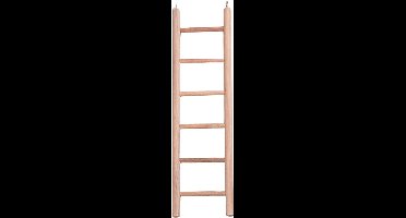 Flamingo Vogelspeelgoed Houten Ladder - Bruin - 7 x 1 x 25 cm