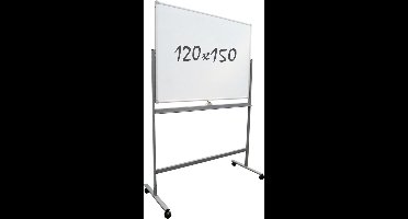 IVOL Whiteboard verrijdbaar 120 x 150 cm - Dubbelzijdig - Magnetisch