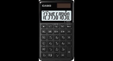 Casio SL-1000SC Zakrekenmachine werkt op zonne-energie, werkt op batterijen Zwart Aantal displayposities: 10
