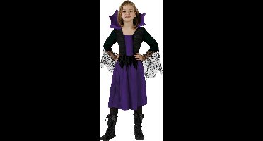 "Halloweenheksenkostuum met spinnen voor meisjes - Kinderkostuums - 152/158"