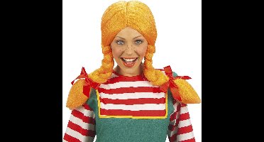 Pruik Pipi buigbaar oranje