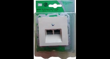 MERTEN type Atelier - 2 voudig RJ45 - Wandcontactdoos - Inbouw - Crème