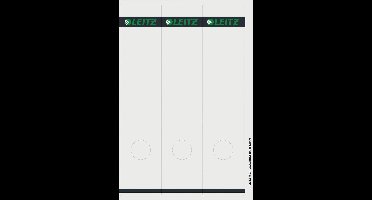 Leitz PC Printbare Rugetiketten voor Standaard Ordners - 75 Stuks - Breed en lang - Grijs