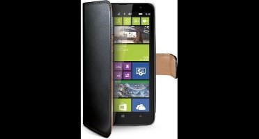 Celly Wally Bookcase Hoesje - Geschikt voor Nokia Lumia 1320 - Kunstleer - Pasjeshouder - Zwart