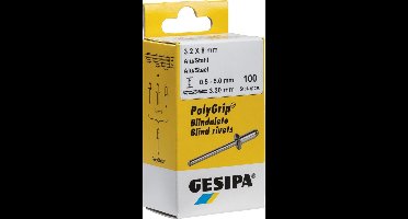 Gesipa 1433569 Popnagel (Ø x l) 3 mm x 10 mm Staal Staal 100 stuk(s)