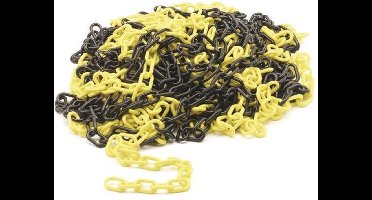 GEEL/ZWARTE KETTING - 25 m