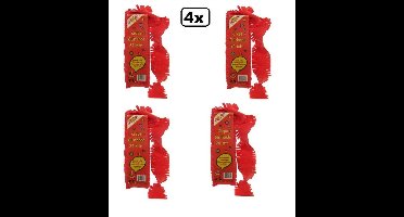 4x Crepe guirlande brandveilig rood 24 meter