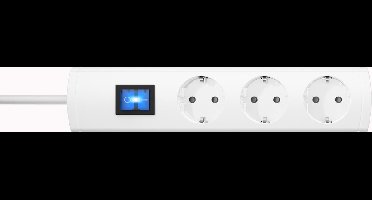 Kopp 232502006 Stekkerdoos met schakelaar 3-voudig Wit Randaarde stekker 1 stuk(s)