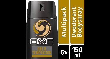 AXE Gold Temptation Deodorant - 6 x 150 ml - Voordeelverpakking