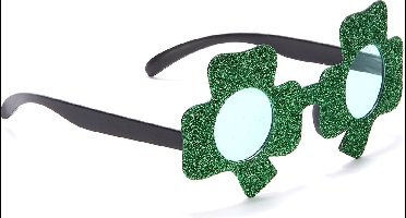 Vegaoo - Groene Saint Patrick klavertjes bril voor volwassenen