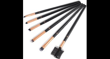 Rio | Eye Essentials Cosmetic Brush Collection | 6 verschillende make up borstels | incl etui