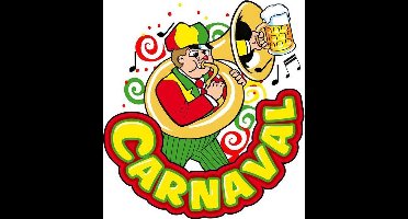 Raamsticker Adhesive Muzikant trombone Carnaval 35x40 cm