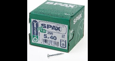 Spax T-Star Spaanplaatschroef Pk5X40Dd Tx20 Verzinkt - 500 stuks