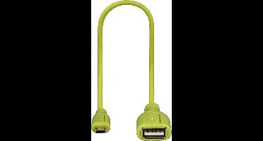 Hama 0.15m USB2.0-A/micro USB2.0-B USB-kabel 0,15 m Micro-USB B USB A Groen