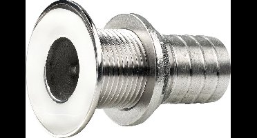 VETUS vlakke RVS Huiddoorvoer met Slangtule  2" x 89 mm