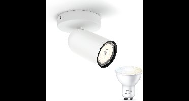 WiZ Pongee Opbouwspot (Wit) - Warm tot Koelwit Licht - Wandspot of Plafondspot met 1 Lichtpunt - GU10 - Te bedienen via WiFi