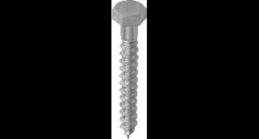 Hout-draad-bout. Verzinkt. 6.0 x 40 mm.lang. 50 stuks Hout-fretten. Homefix.