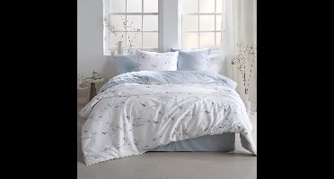 De Witte Lietaer Dekbedovertrek Katoen Satijn Ave - Eenpersoons - 140 x 200/220 cm - Wit