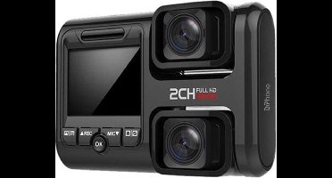 DrPhone RangeT1 Dashcam – Full HD 1080P – WiFI + Dubbele SONY IMX323 Lens - Applicatie + 170 Graden - Nachtzicht - Loop Opneemfunctie - Zwart