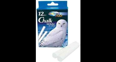 Schoolbordkrijt Wit 12 stuks - Schoolkrijt - Bordkrijt