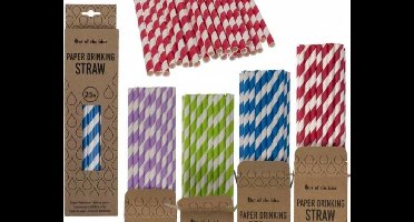 Rietjes - Papier - 1 doosje van 25st. - Willekeurig geleverd