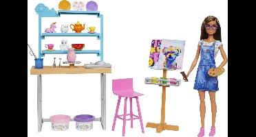 Barbie Relax & Create Kunststudio - Speelfigurenset voor kinderen vanaf 3 jaar