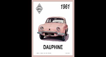 metalen wandplaat Renault Dauphine affiche 15x21 cm