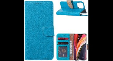 Hoesje Geschikt voor iPhone 13 Pro Max hoesje bookcase Blauw
