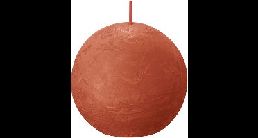 6 stuks Bolsius oranje rustiek bolkaars Ø 76 mm (25 uur) Eco Shine Earthy Orange