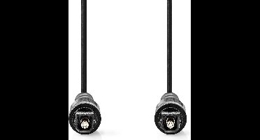 Nedis Optische Audiokabel - TosLink Male - TosLink Male - 3.00 m - Rond - PVC - Zwart - Doos