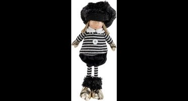 Winterkind Remi zwart 17x10xH33 cm Textiel