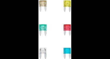 ProPlus Mini steekzekeringen - assorti - 6 stuks - bescherming tegen hoge stroom