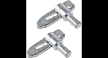 ProPlus Valsluiting - tuimelsluiting - lasbaar - Ø 12 mm - 71 x 20 mm - 2 stuks
