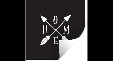 Muurstickers - Sticker Folie - Quotes - Home - Spreuken - Huis - 30x30 cm - Plakfolie - Muurstickers Kinderkamer - Zelfklevend Behang - Zelfklevend behangpapier - Stickerfolie