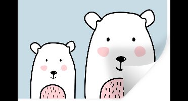 Muurstickers - Sticker Folie - Beer - Dieren - Kind - 30x20 cm - Plakfolie - Muurstickers Kinderkamer - Zelfklevend Behang - Zelfklevend behangpapier - Stickerfolie