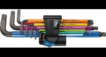 Wera 05022210001 950 SPKL/9 SM HF 9 Delige Hex-plus multicolour inbussleutelset - 1,5-10mm