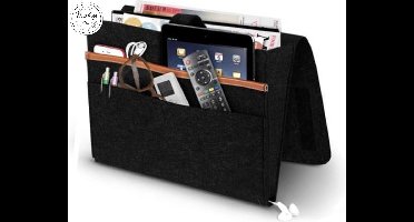 Bankorganizer - Opbergzak bank - Vilten organizer - Bed pocket - Opbergpocket - Vilt - Zwart