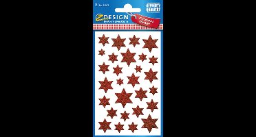 Avery Stickervel Sterren 7,6 X 12 Cm Papier Rood 28-delig