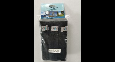 Klittenband / Velcro Hook 'n Loop SET van 3 stuks | 125cm zwart