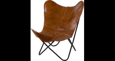 Lesli Living Vlinderstoel Buffalo 75x75x87 cm bruin